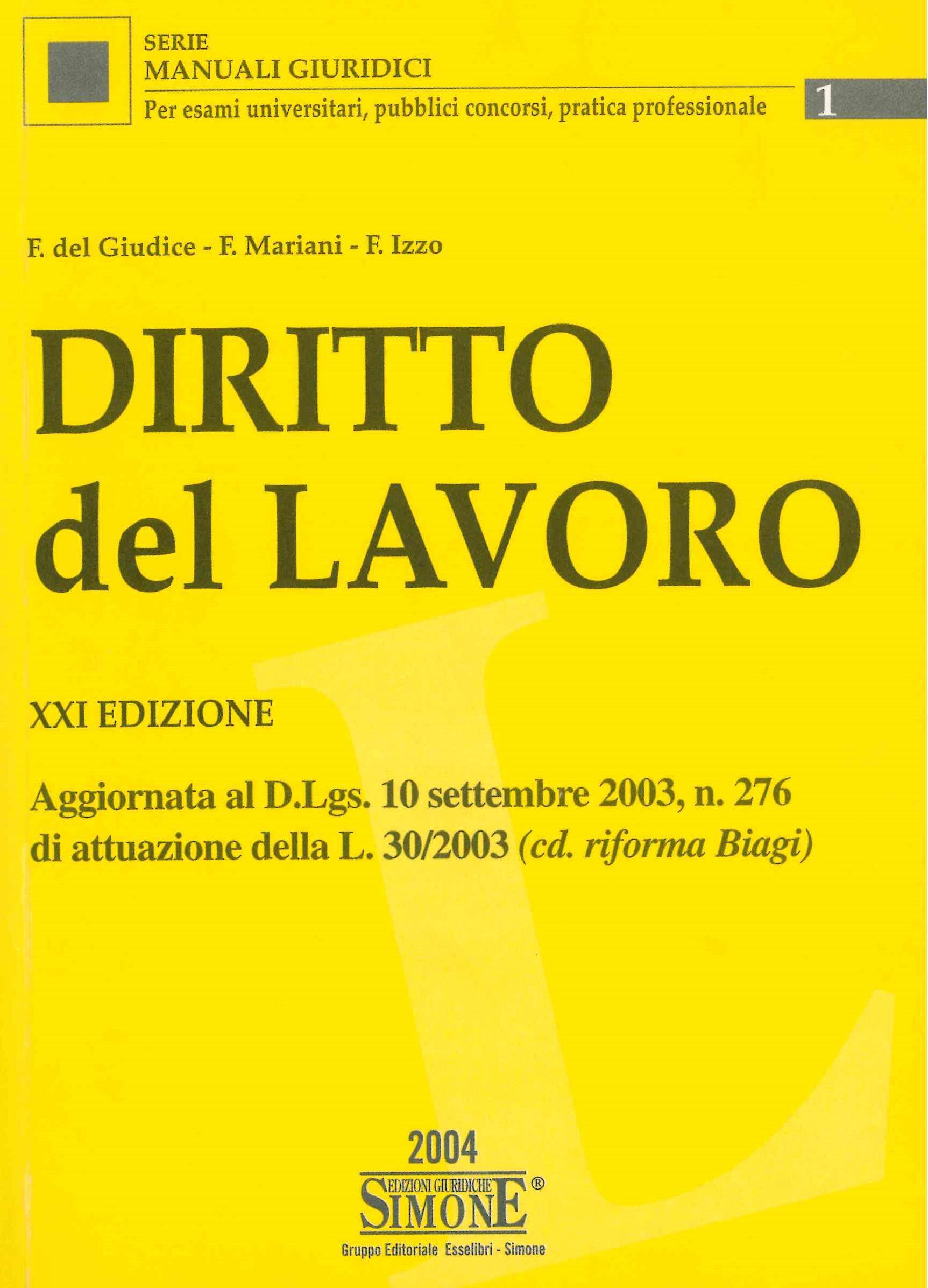 Diritto del lavoro XXI edizione