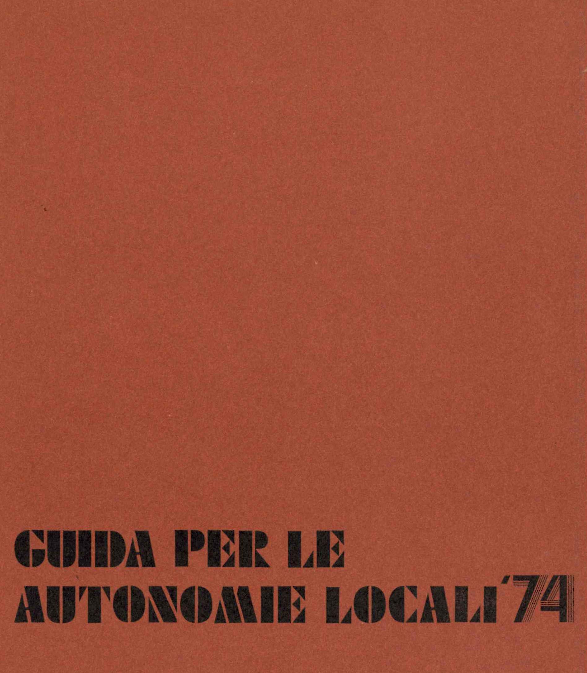 Guida per le Autonomie locali ‘74