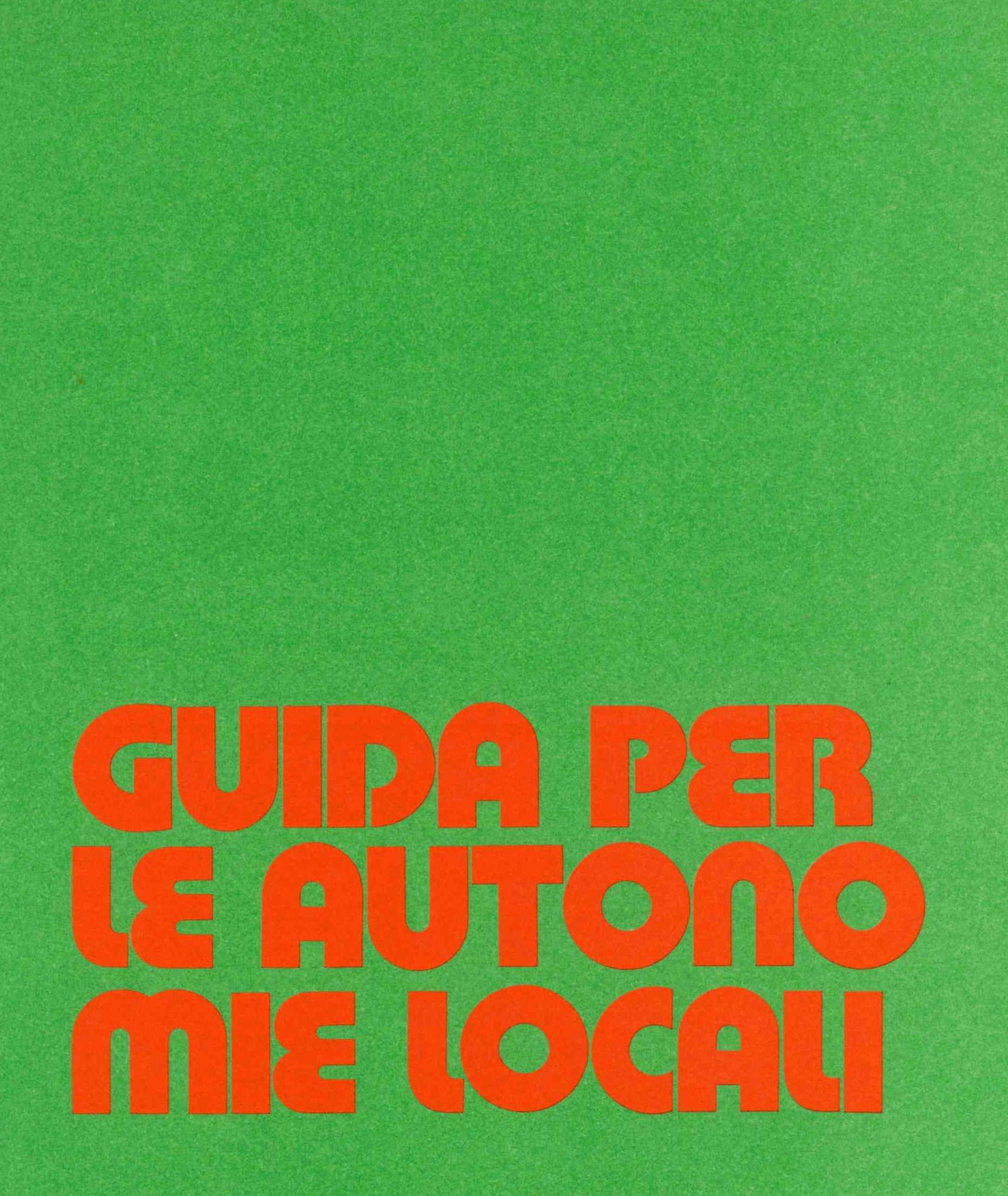 Guida per le Autonomie locali ‘75