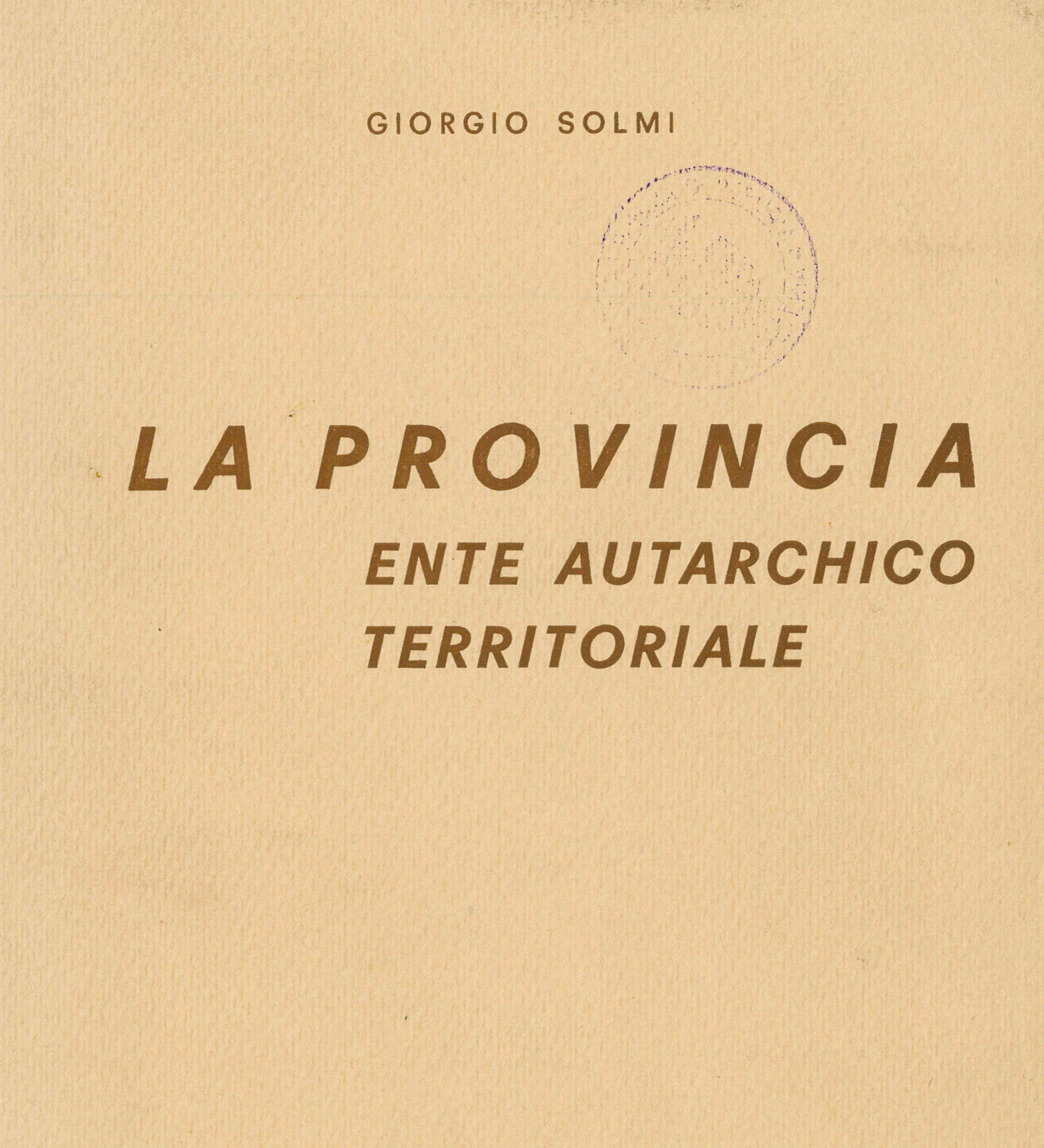 La Provincia ente autarchico