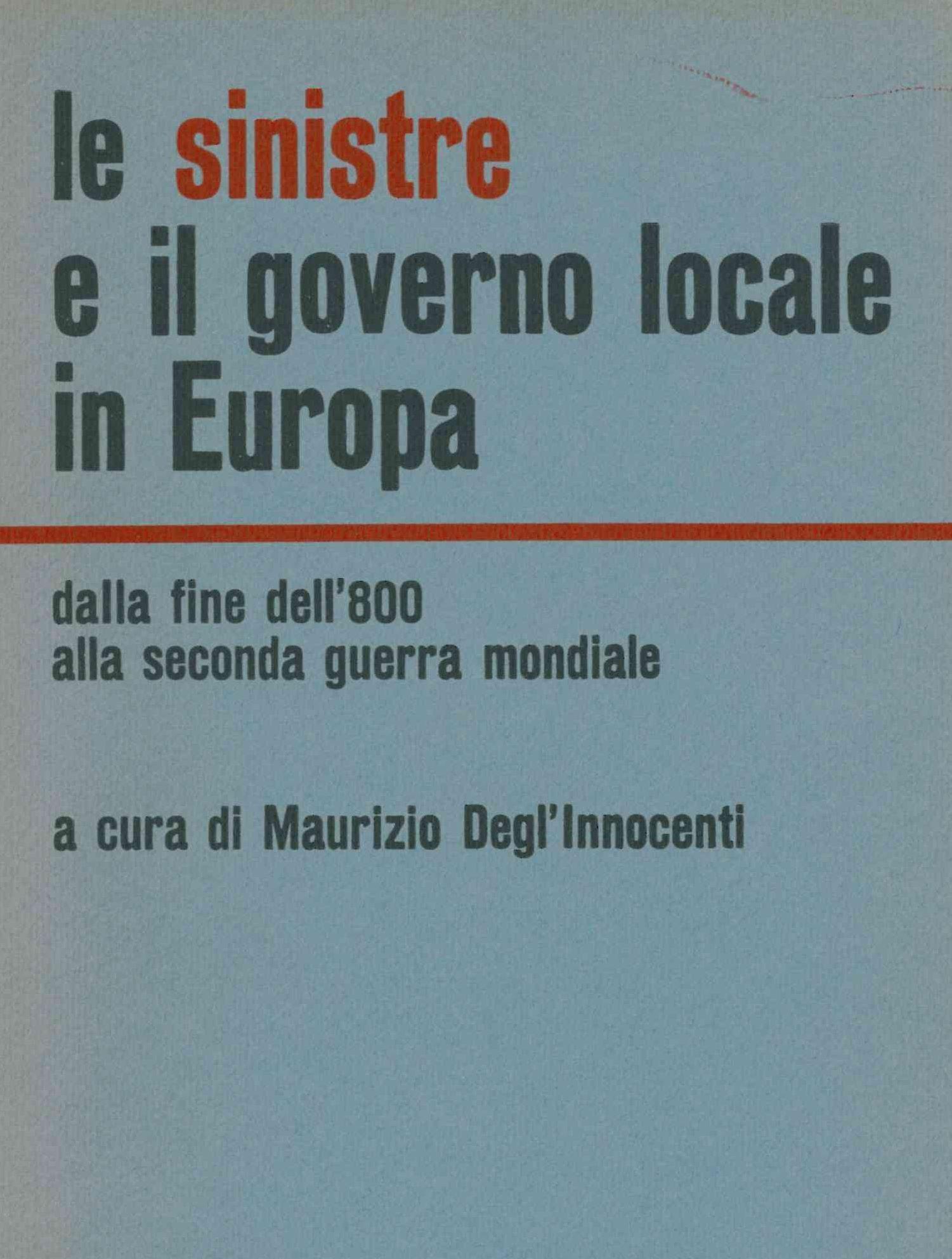 Le sinistre e il governo locale in Europa