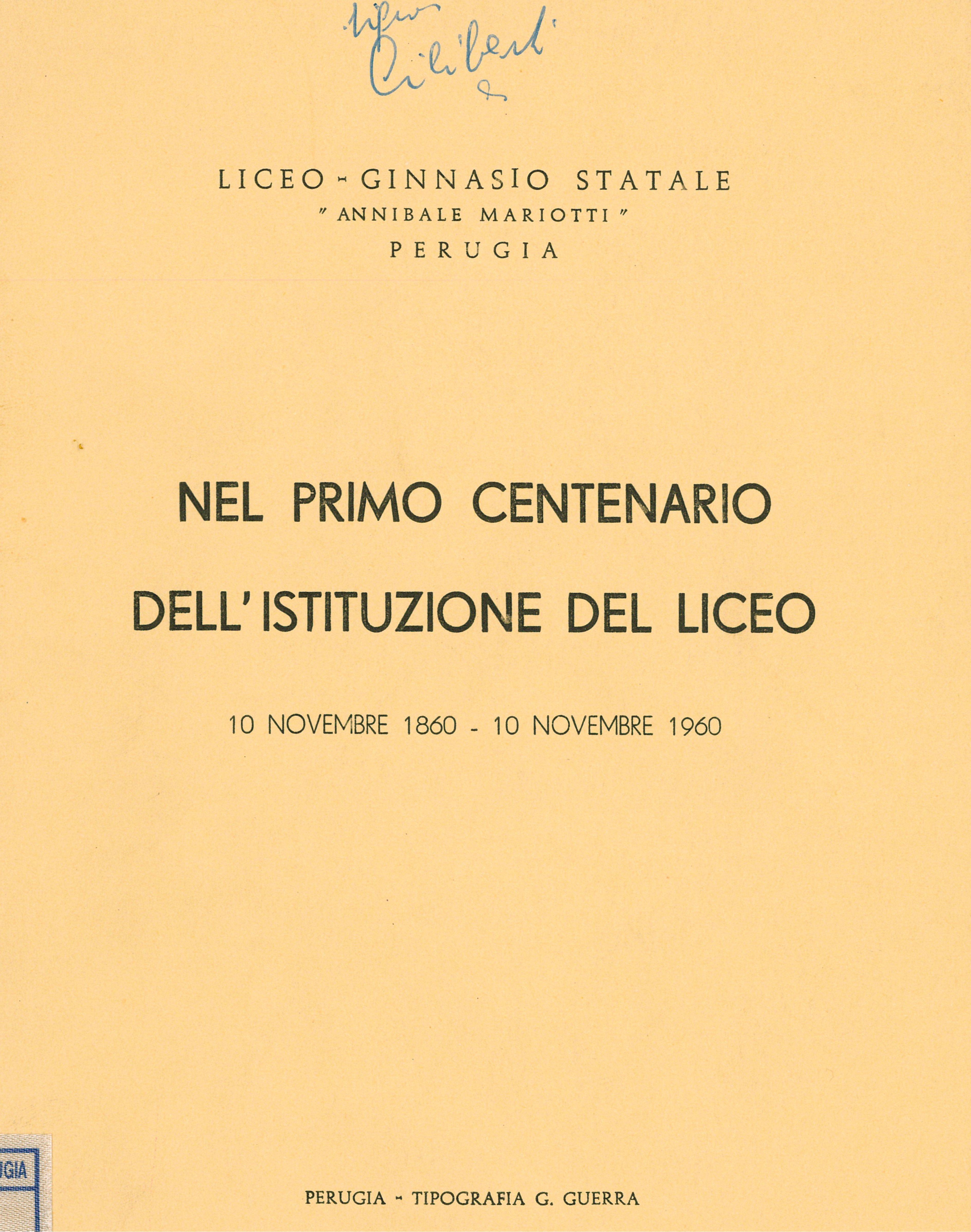 Nel primo centenario