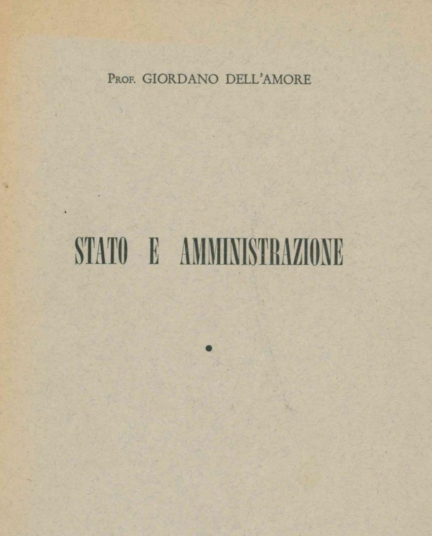 Stato e amministrazione