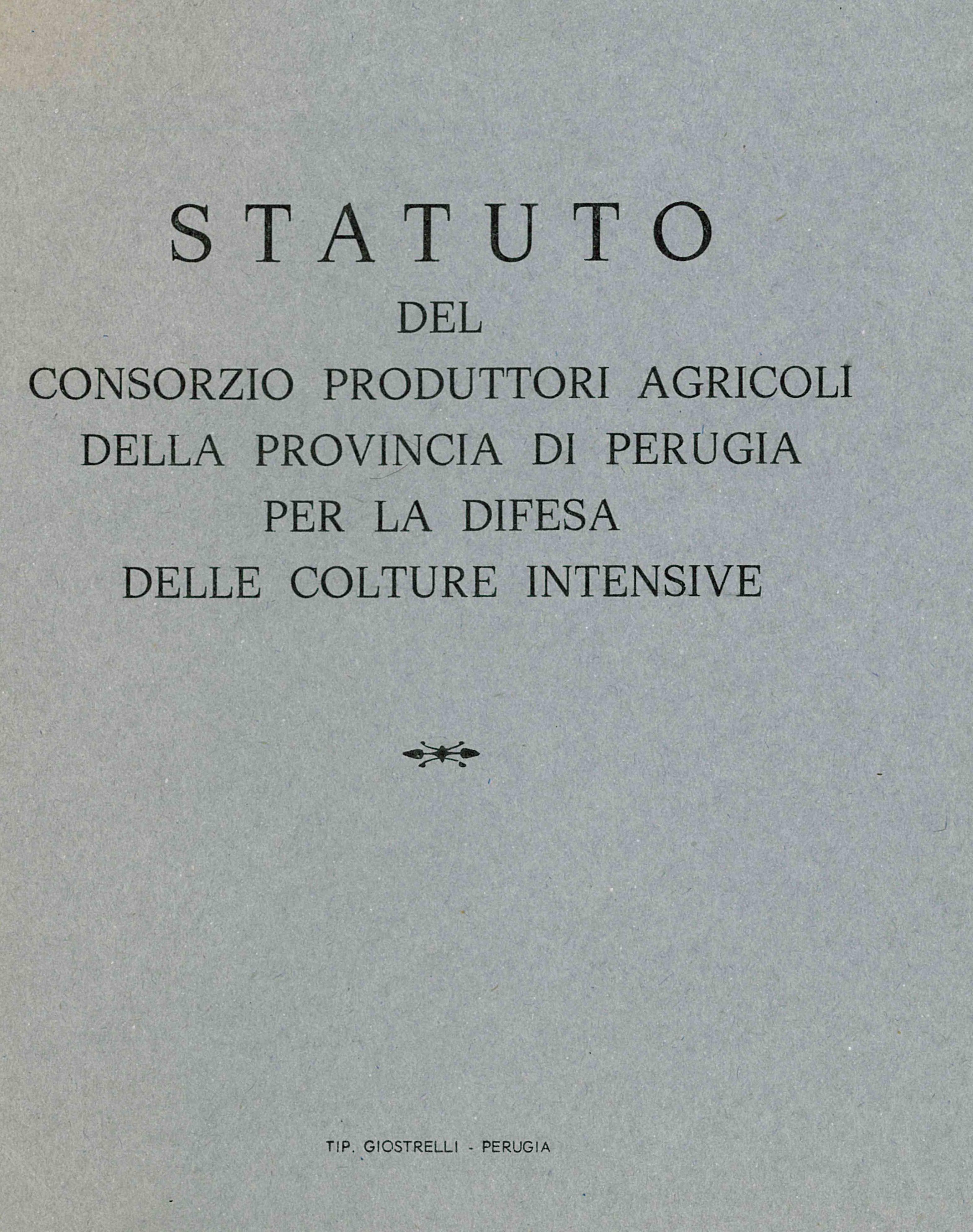 Statuto del consorzio agrario