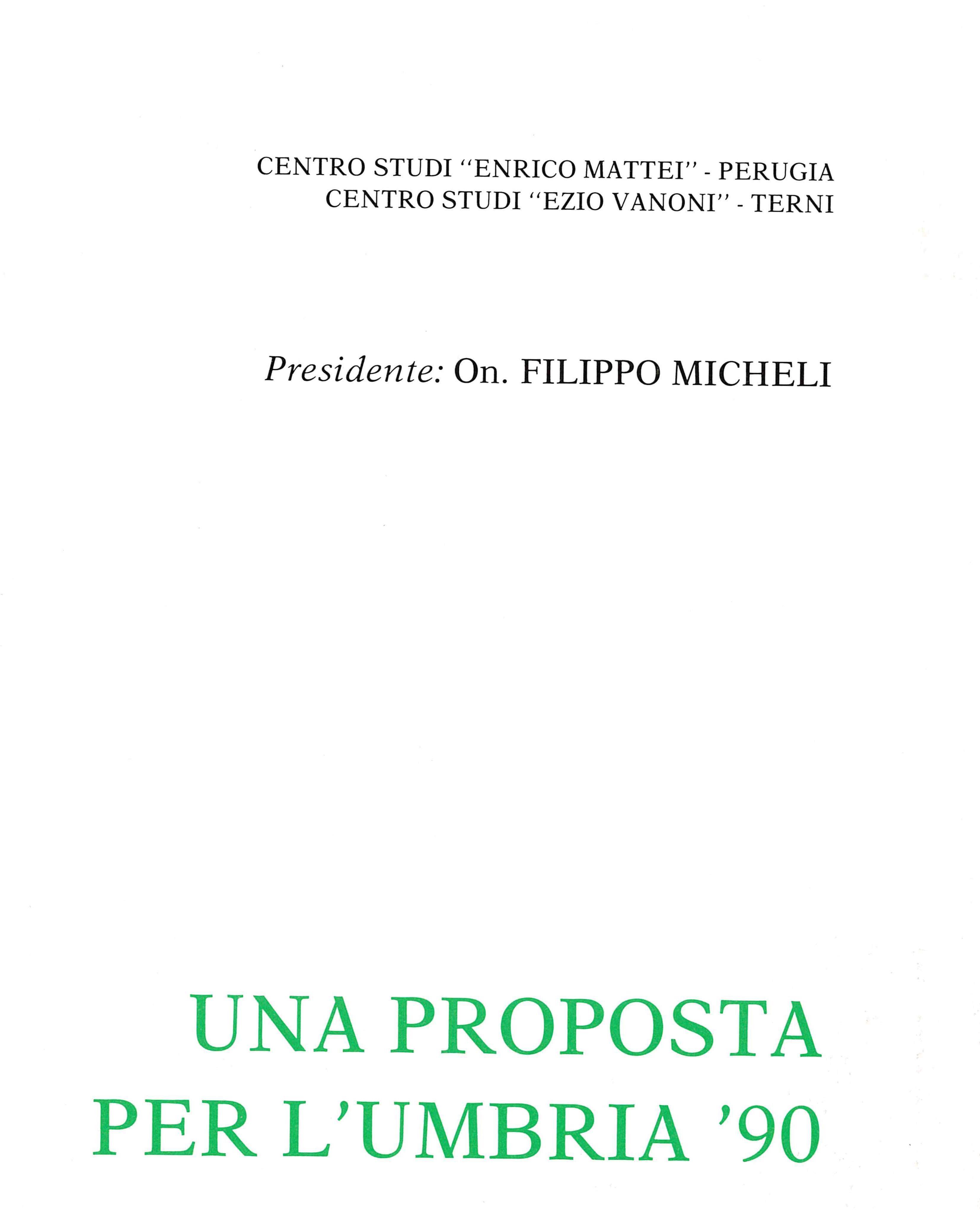 Una proposta per l'Umbria