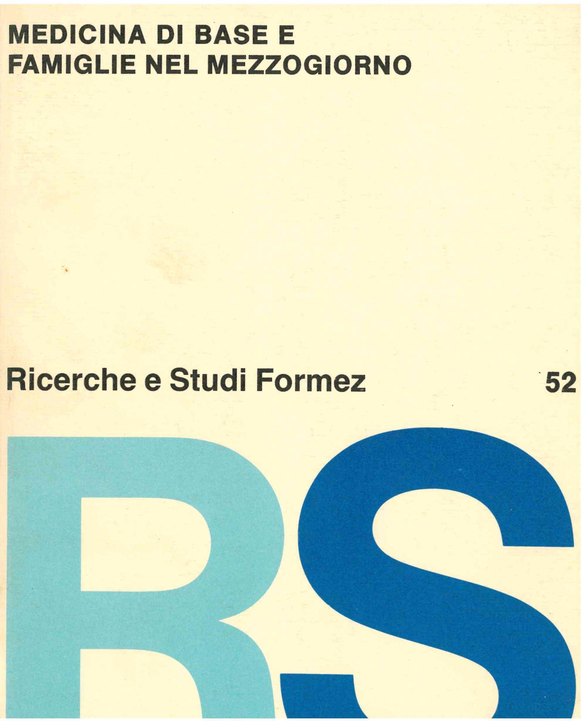 Medicina di base e famiglie nel Mezzogiorno