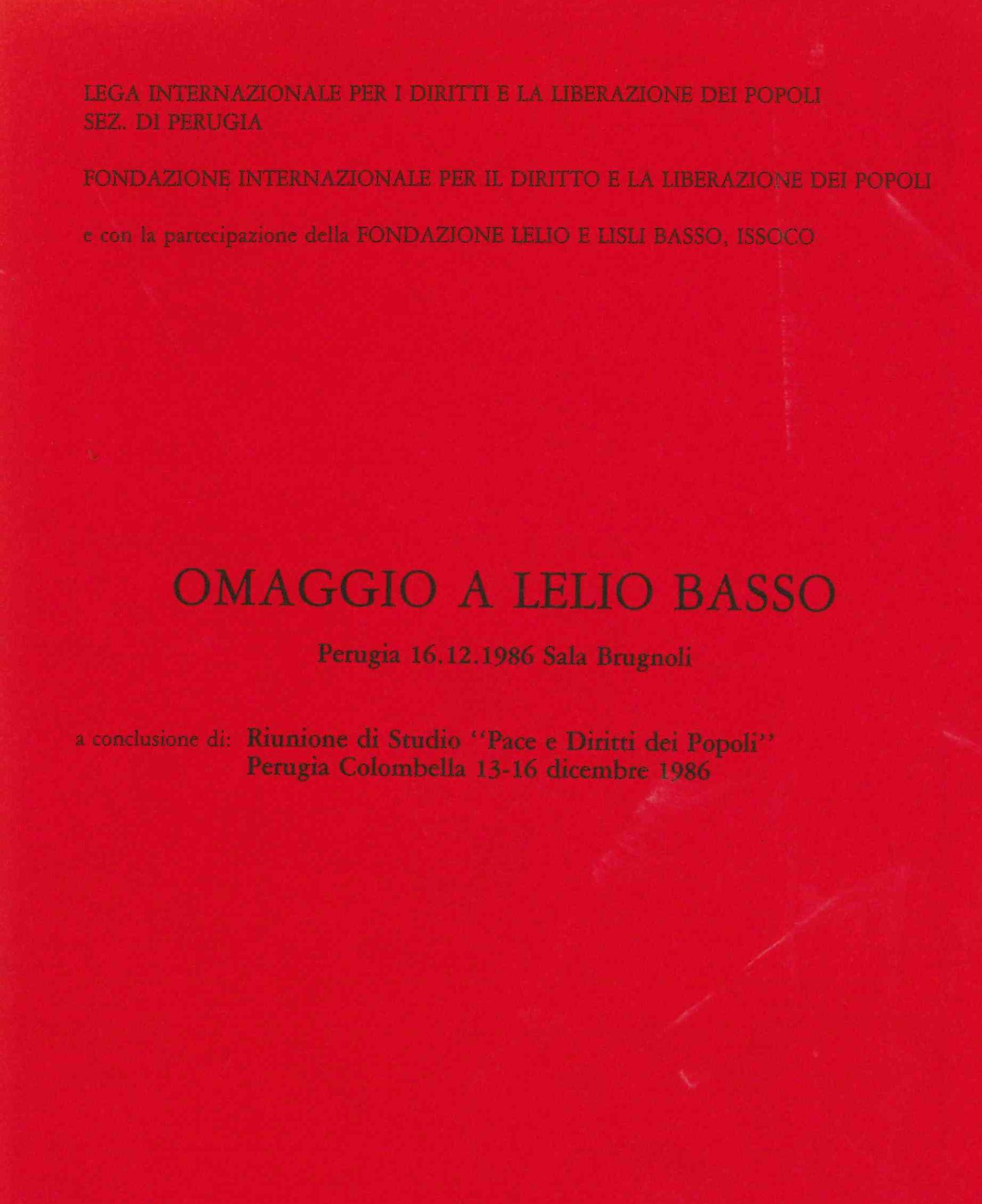 Omaggio a Lelio Basso
