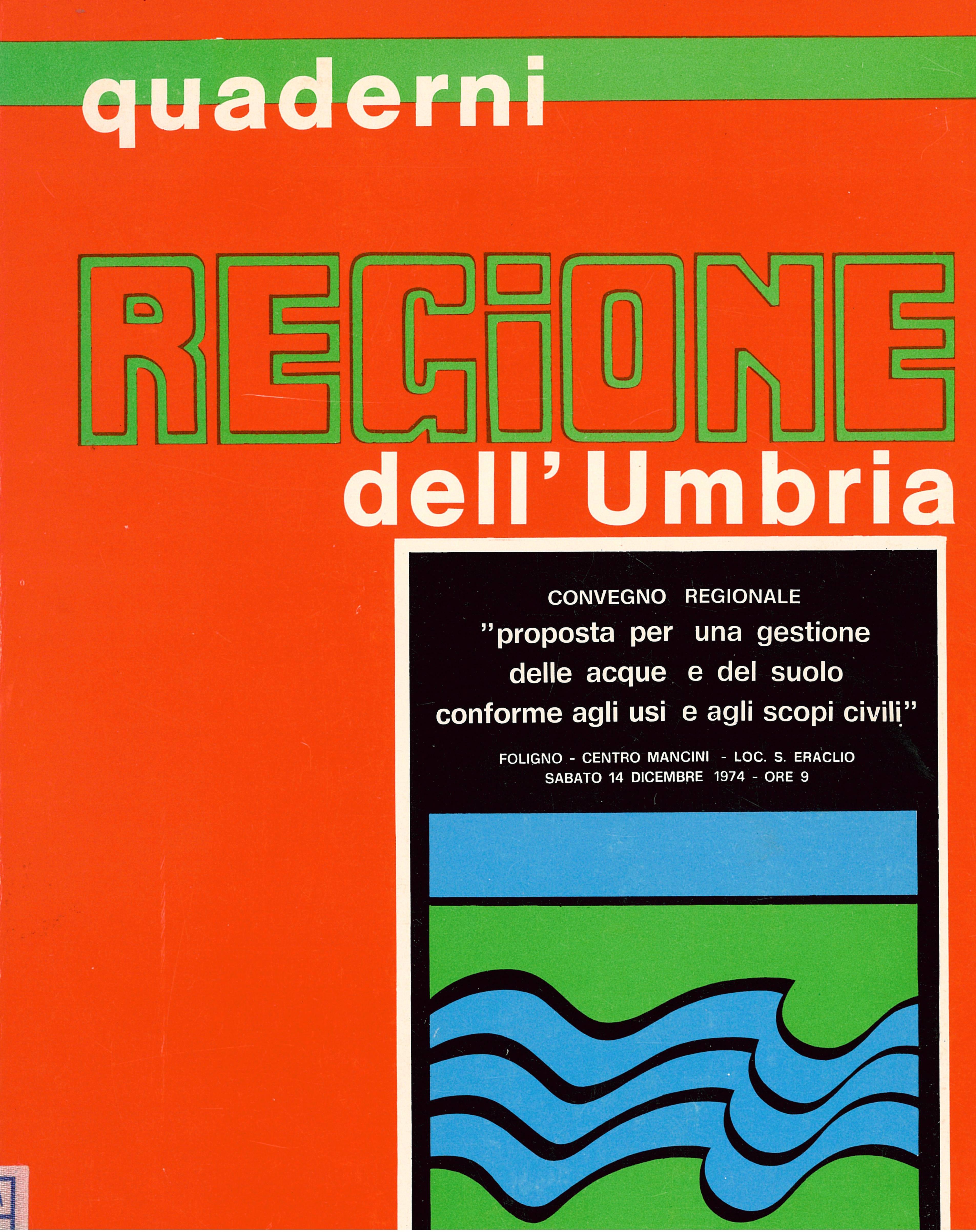 Proposta per una gestione delle acque e del suolo