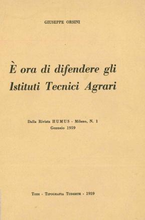 E’ ora di difendere gli Istituti tecnici agrari