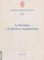 Provincia e riforma