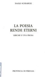 La poesia rende eterni